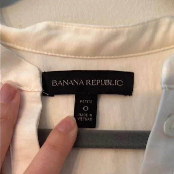 Banana Republic Cream Mini Dress with Ruffled Drop Waist - Picture 3 of 4